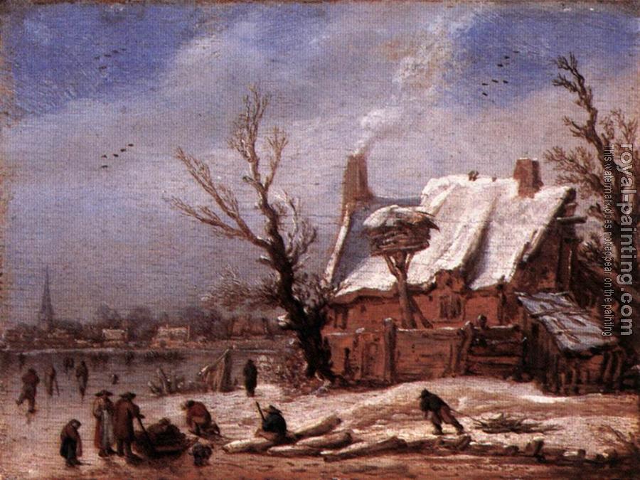 Esaias Van De Velde : Winter Landscape